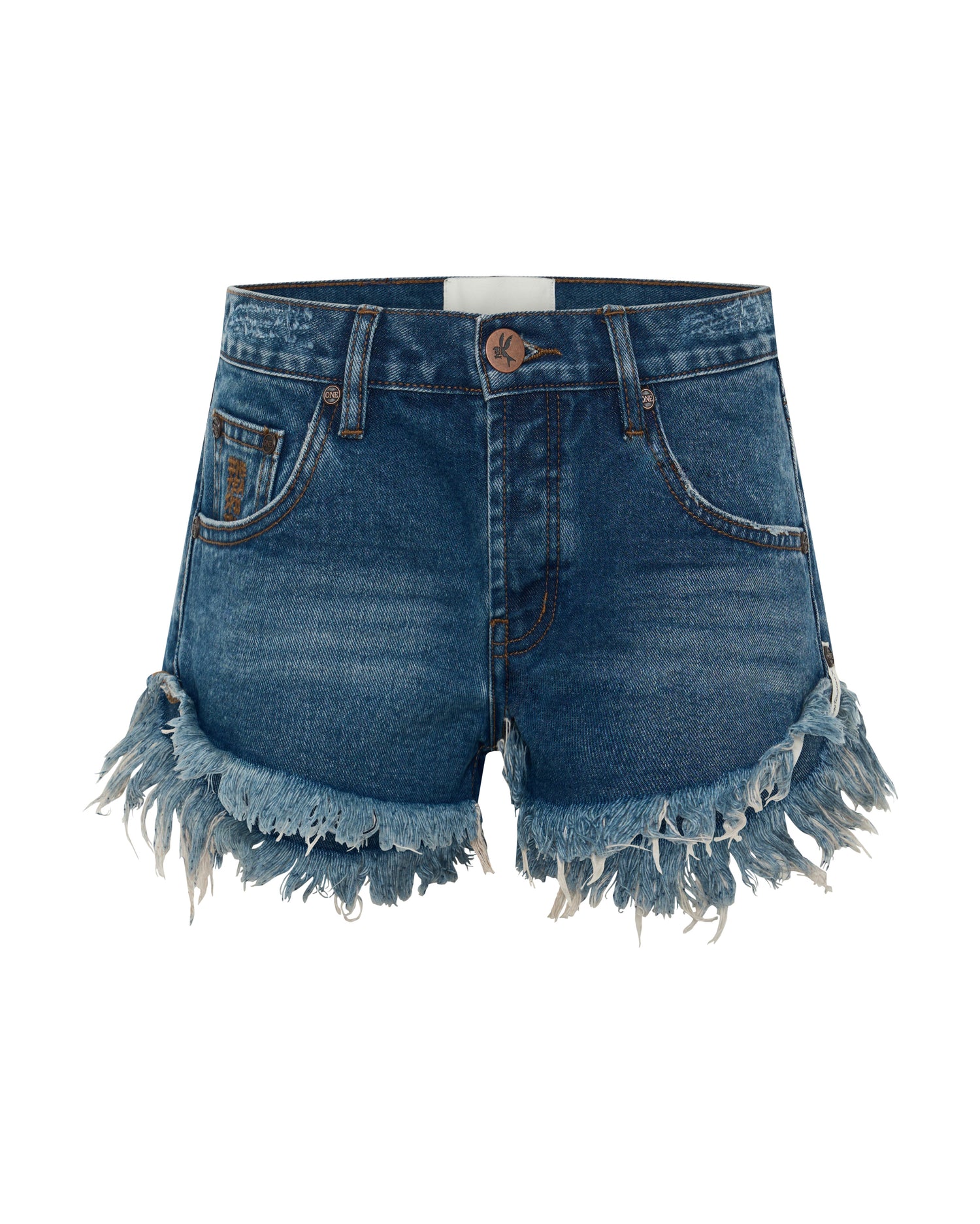 Dukes Low Waist Mini Denim Shorts - Rodeo Blue