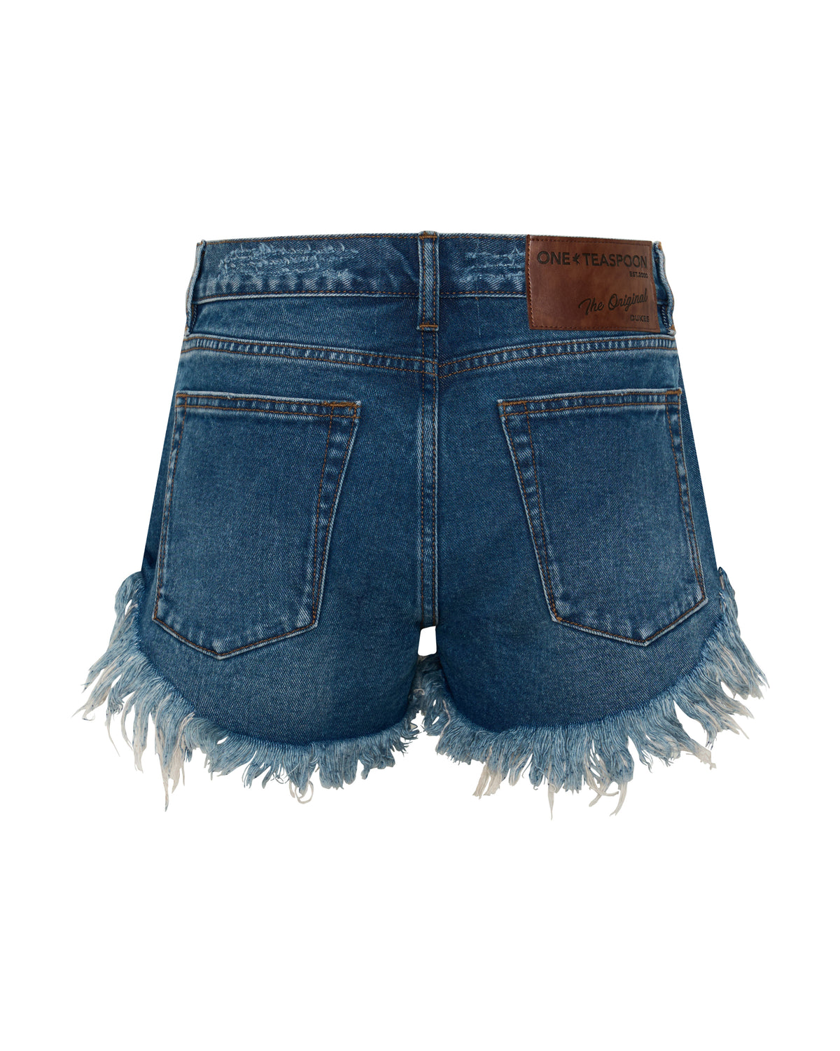 Dukes Low Waist Mini Denim Shorts - Rodeo Blue | One Teaspoon USA