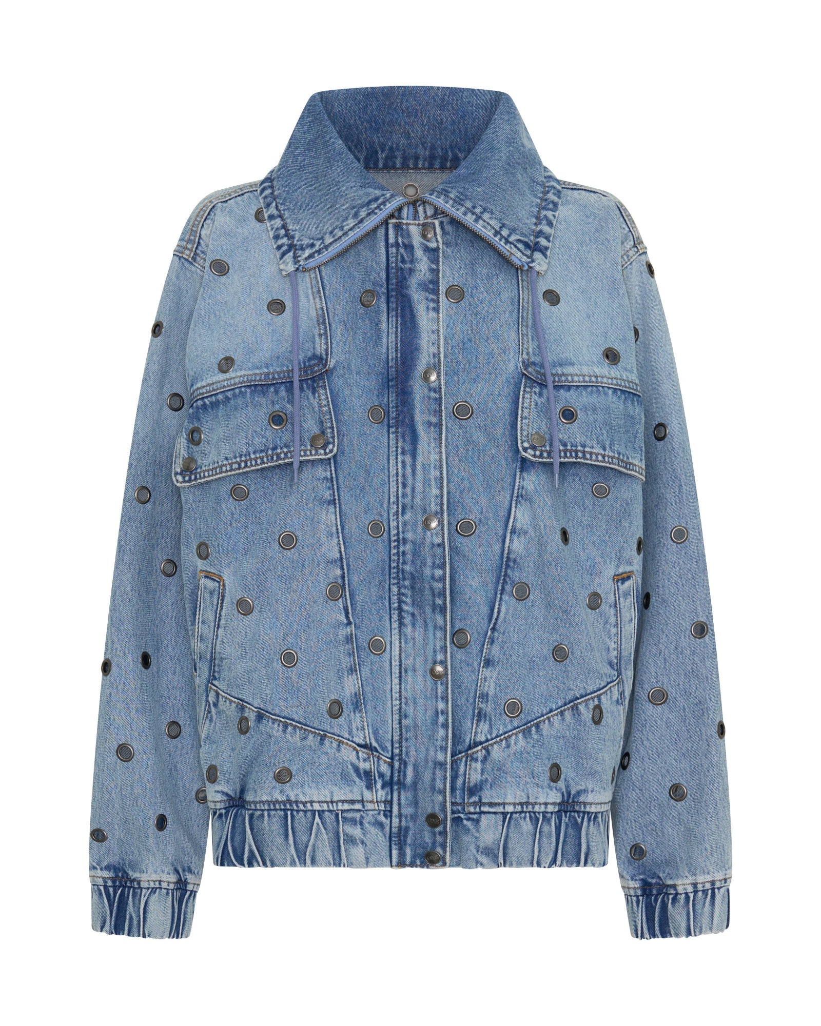 Punk Paradise Denim Bomber Jacket - Salty Dog | One Teaspoon USA