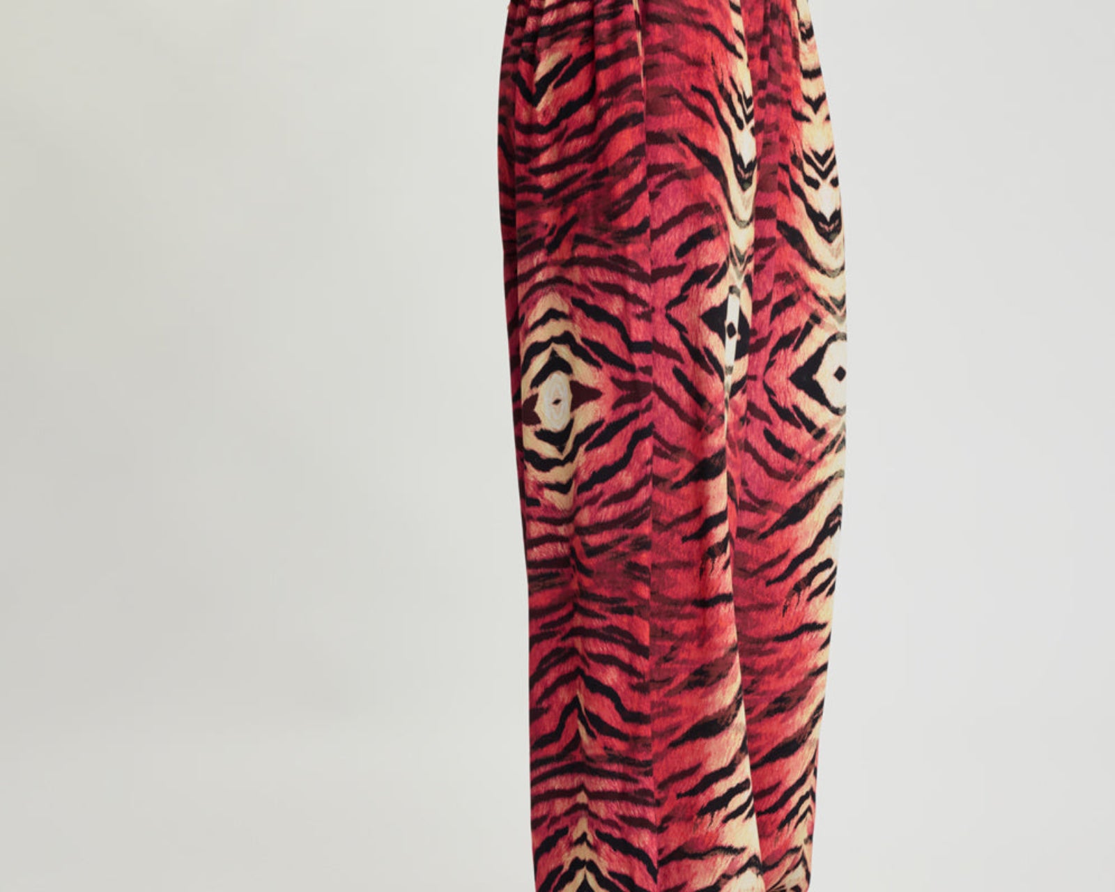 Wild Rouge Palazzo Pants - Red Animal Print