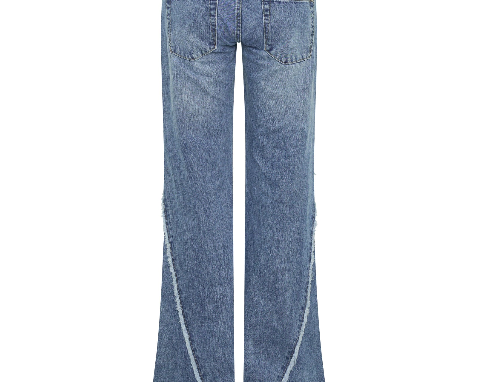 Johnnies Low Waist Wide Leg Flared Denim Jeans
