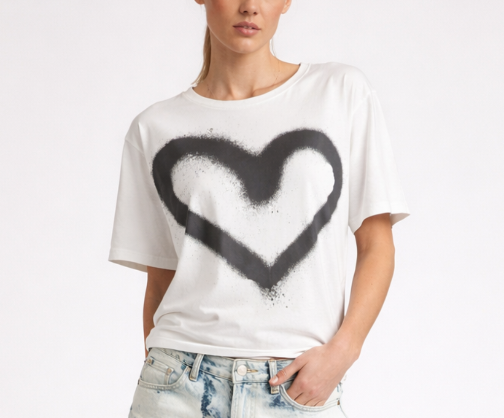 Heart White Kobe Tee - White