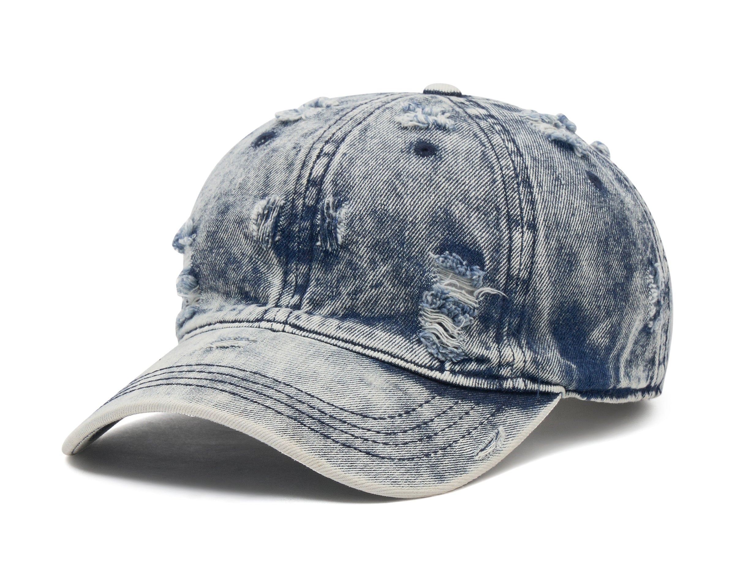 DISTRESSED DENIM CAP